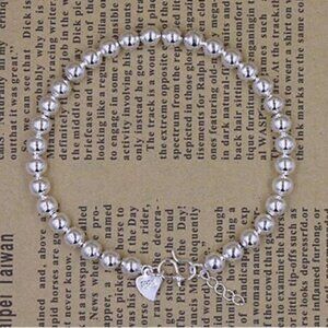 *NEW 925 Sterling Silver Mini Bead Bracelet